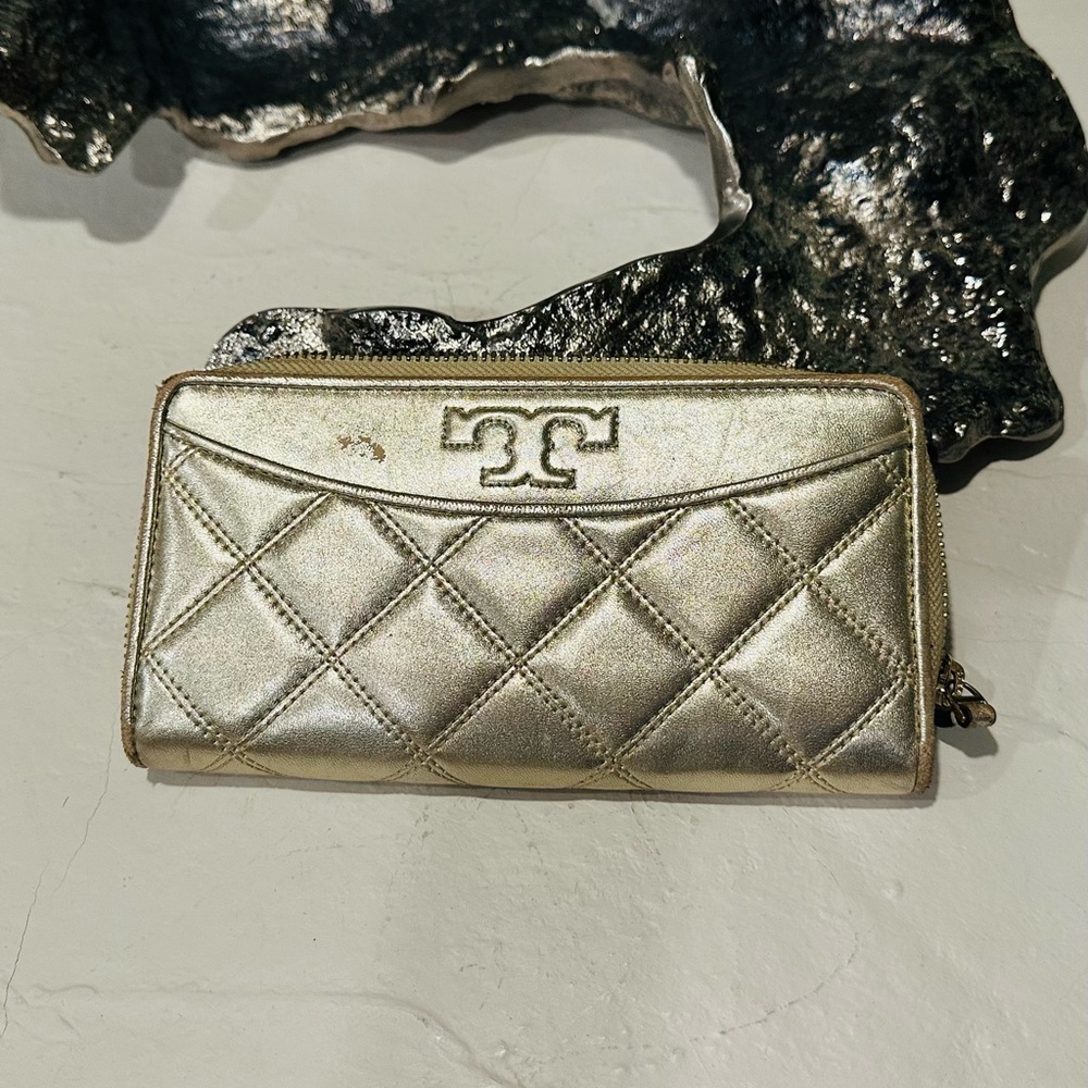 Gold Tory Burch Wallet